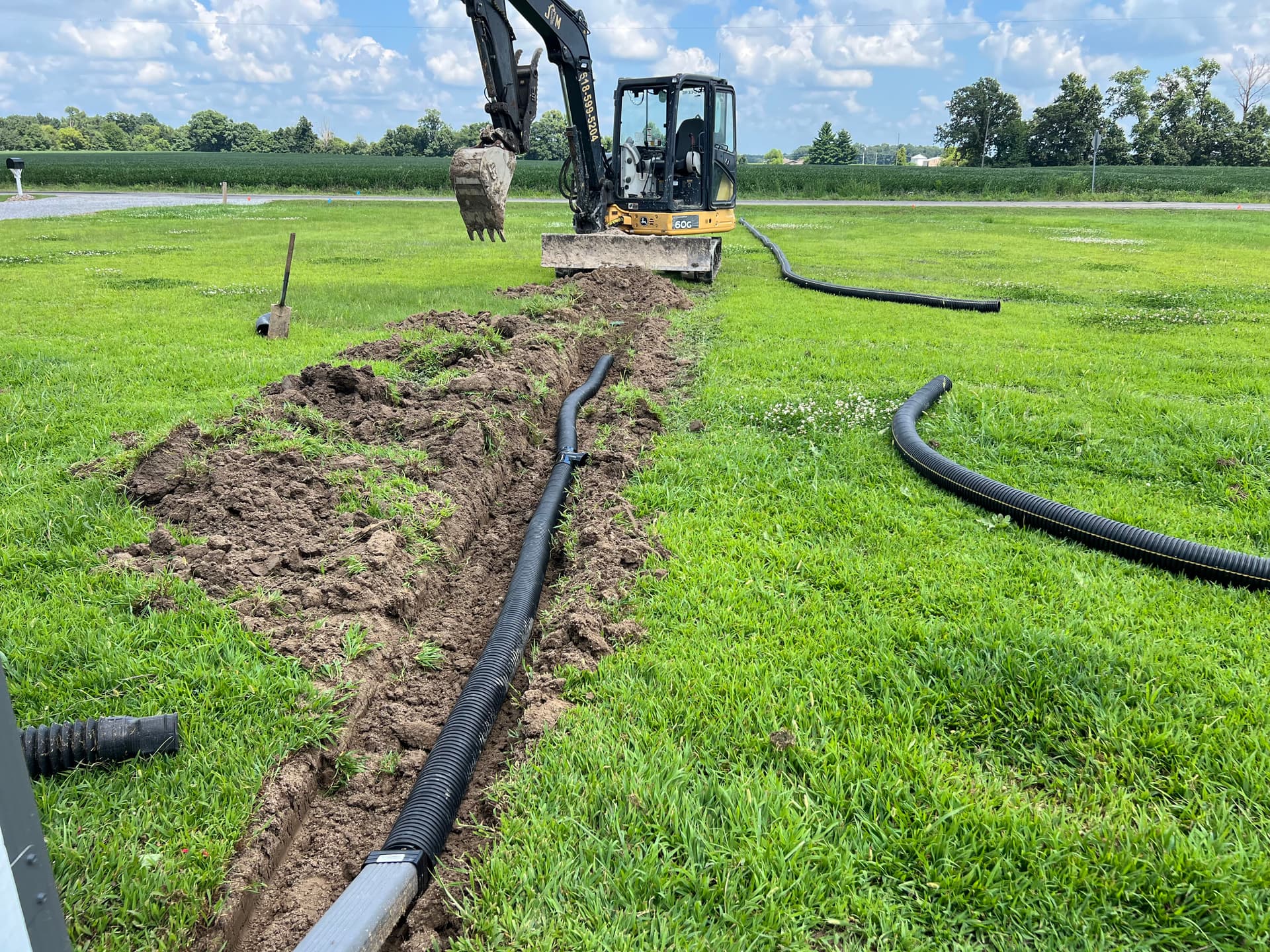 Underground Gutter Drains and Final Grading in Clay County IL image