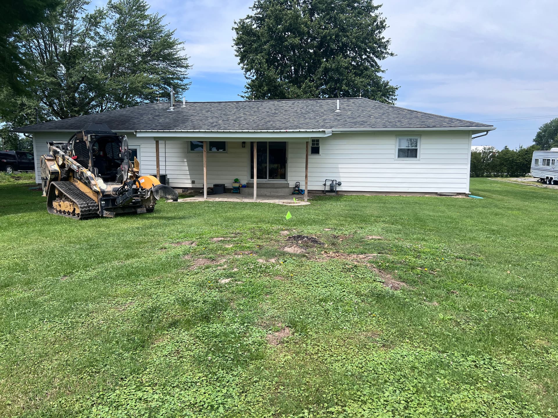 Stump Removal, Pool Pad, Grading and Driveway Work in Wayne County