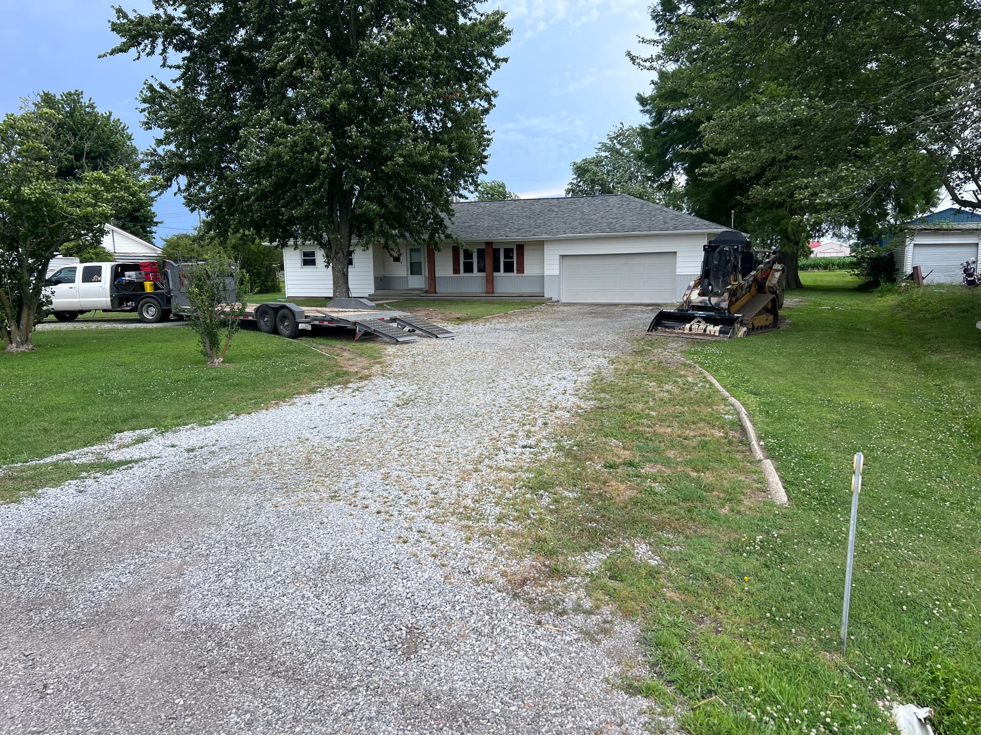 Gallery photos for Stump Removal, Pool Pad, Grading and Driveway Work in Wayne County: Image #2