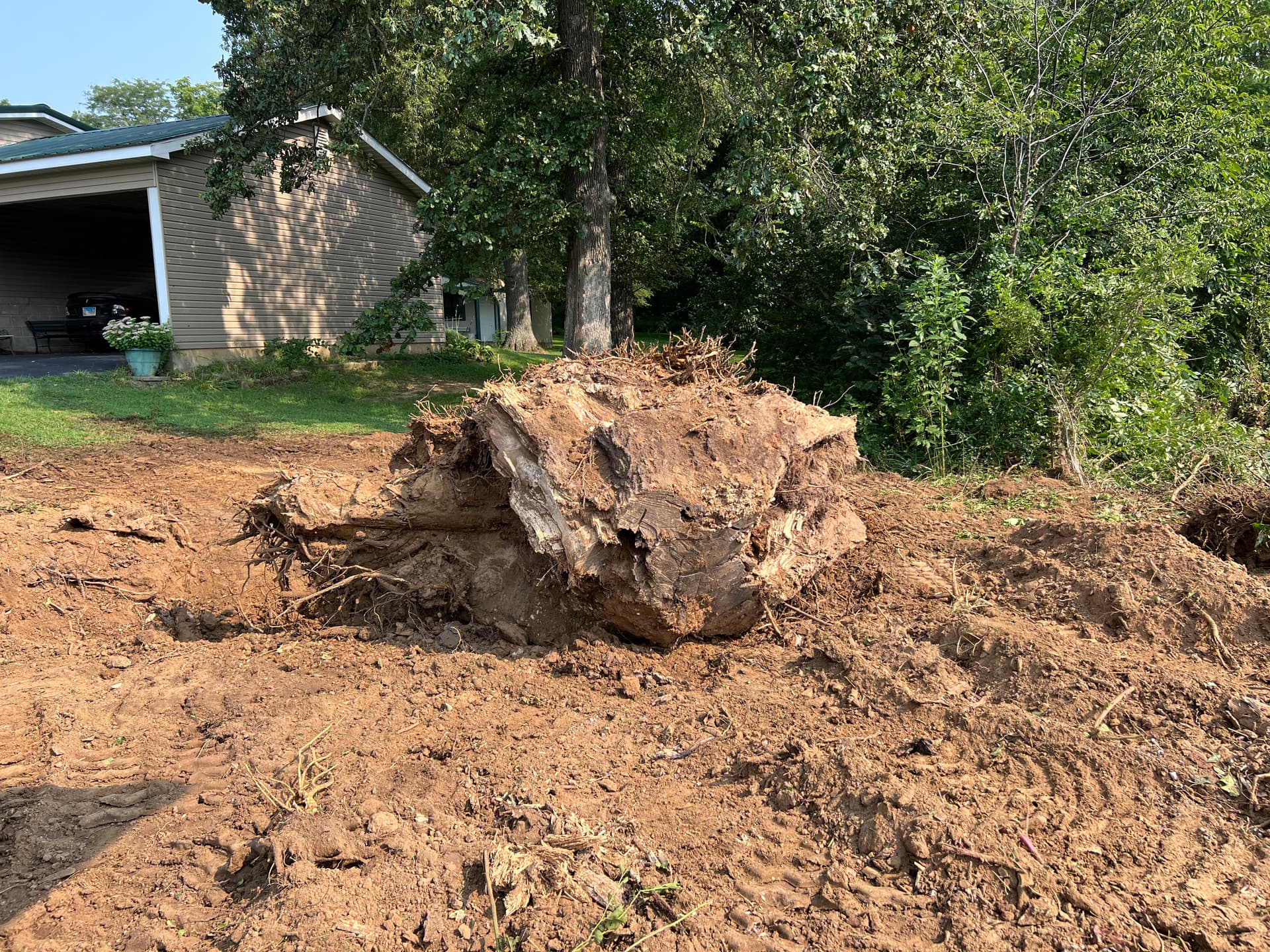 Gallery photos for Stump Removal and Site Grading on Two Properties in Wayne County IL: Image #1