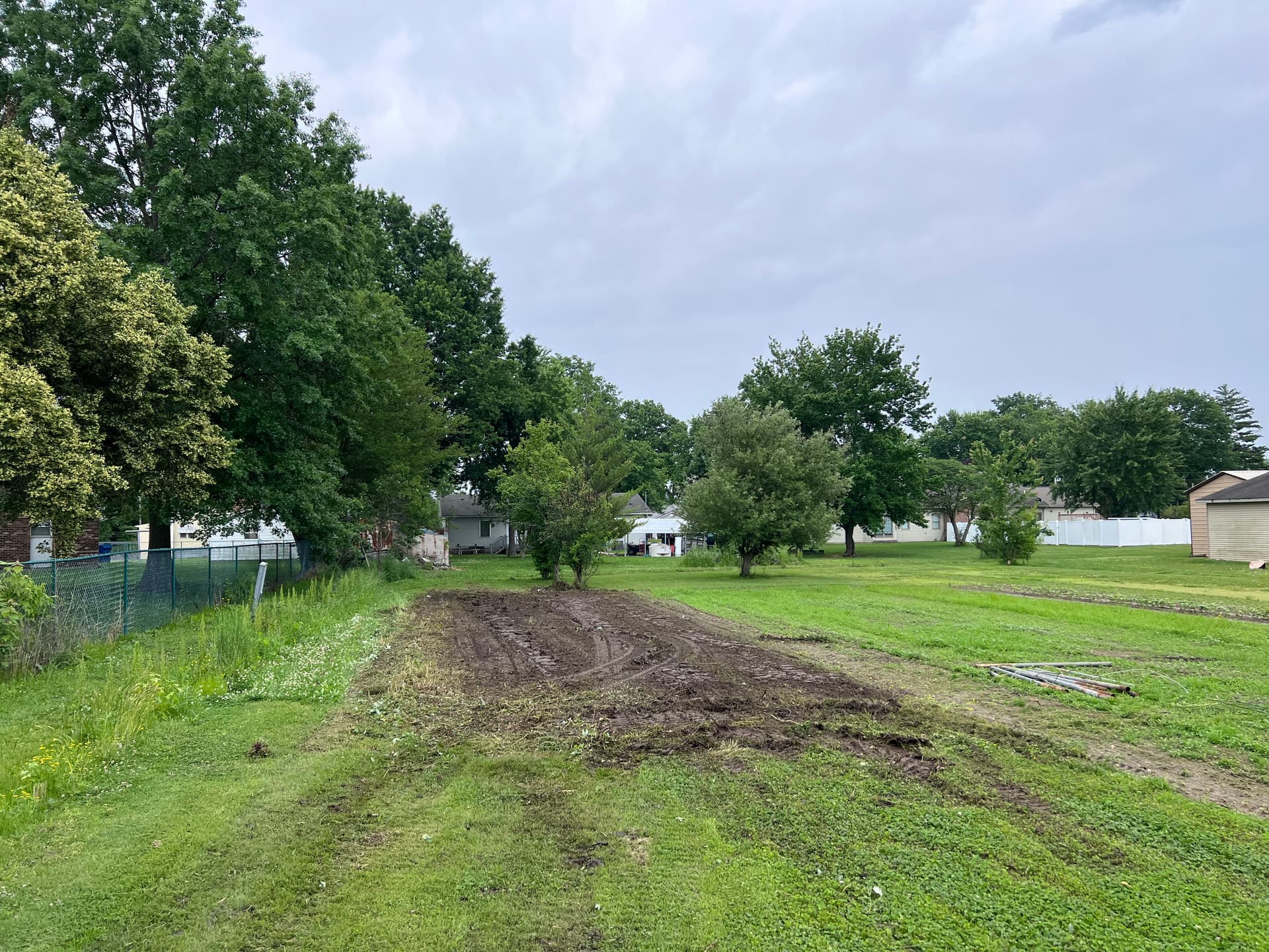 Gallery photos for Overgrown Garden Area Cleared and Graded in Clay County IL: Image #3