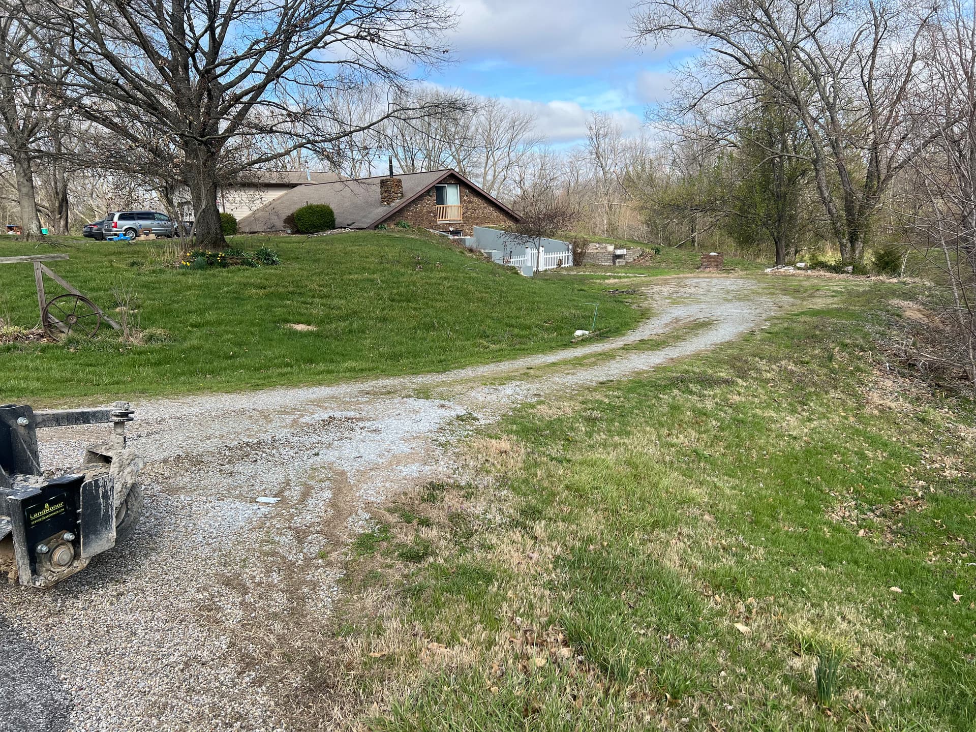 Gravel Driveway Regraded to Fix Washout and Standing Water image